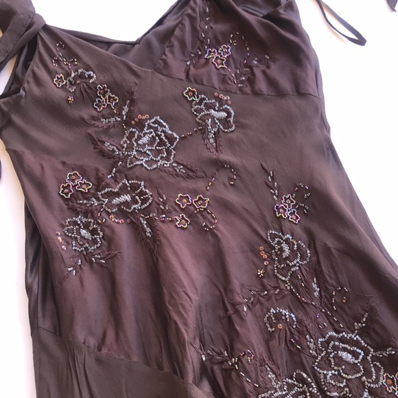 Vintage Y2K 90s Beaded Sue Wong Fairy Dress 14 Rare Bias Asymmetrical Nocturne L - Picture 15 of 17